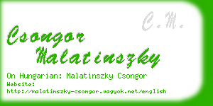 csongor malatinszky business card